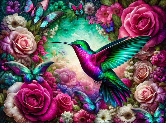 Hummingbird Glass Cutting Board