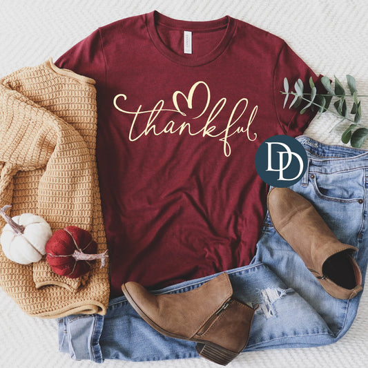 Thankful (cream screen print)